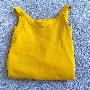 Tight yellow crop top